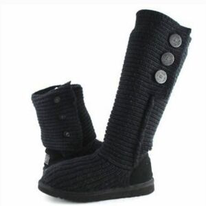 Ugg Australia Women Classic Tall Sweater Cardi Knit boots shoes sz 8